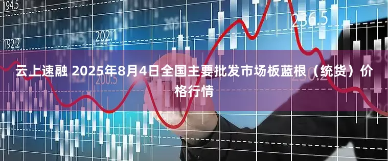 云上速融 2025年8月4日全国主要批发市场板蓝根（统货）价格行情
